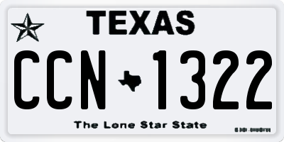 TX license plate CCN1322
