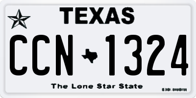 TX license plate CCN1324