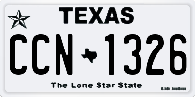 TX license plate CCN1326