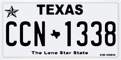 TX license plate CCN1338