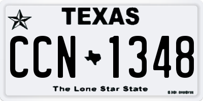 TX license plate CCN1348