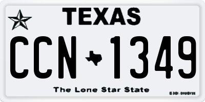 TX license plate CCN1349
