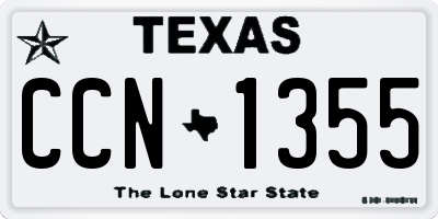 TX license plate CCN1355