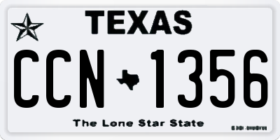 TX license plate CCN1356