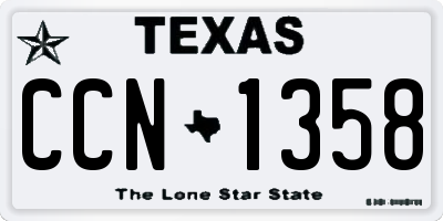 TX license plate CCN1358