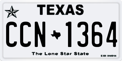 TX license plate CCN1364