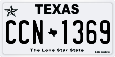 TX license plate CCN1369