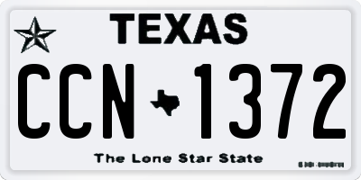 TX license plate CCN1372