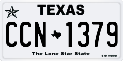 TX license plate CCN1379