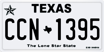 TX license plate CCN1395