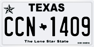 TX license plate CCN1409
