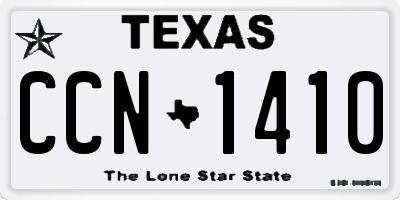 TX license plate CCN1410