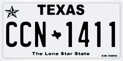 TX license plate CCN1411