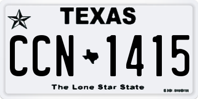 TX license plate CCN1415