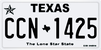TX license plate CCN1425