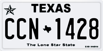 TX license plate CCN1428
