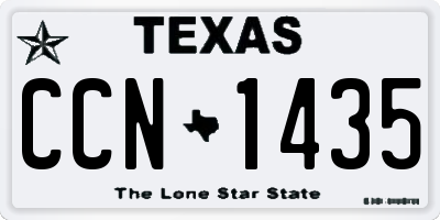 TX license plate CCN1435