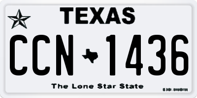 TX license plate CCN1436