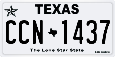 TX license plate CCN1437