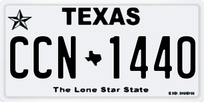 TX license plate CCN1440