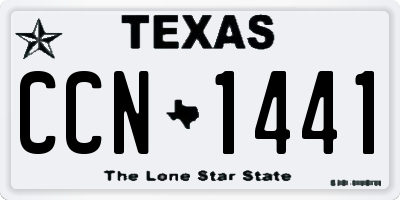 TX license plate CCN1441