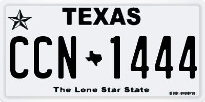 TX license plate CCN1444