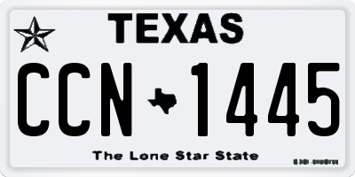 TX license plate CCN1445