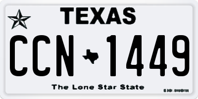 TX license plate CCN1449