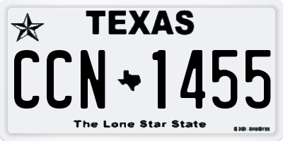 TX license plate CCN1455