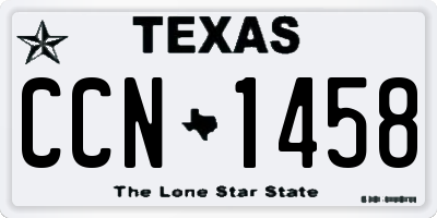 TX license plate CCN1458