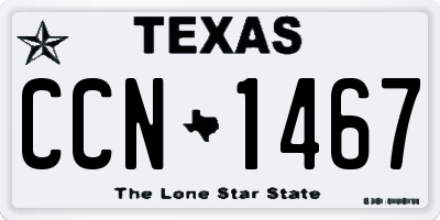 TX license plate CCN1467
