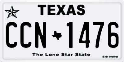 TX license plate CCN1476