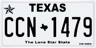 TX license plate CCN1479