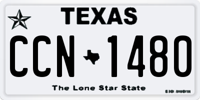 TX license plate CCN1480