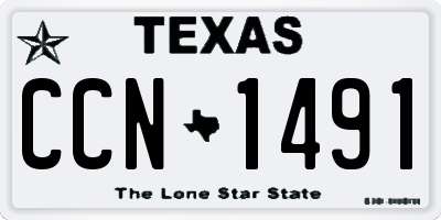 TX license plate CCN1491