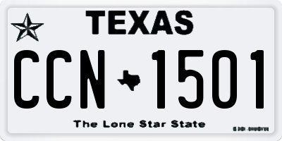 TX license plate CCN1501