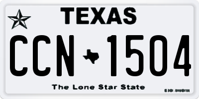 TX license plate CCN1504