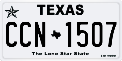 TX license plate CCN1507
