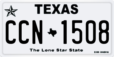 TX license plate CCN1508