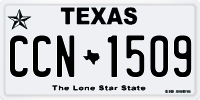 TX license plate CCN1509