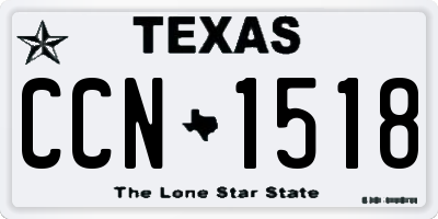 TX license plate CCN1518