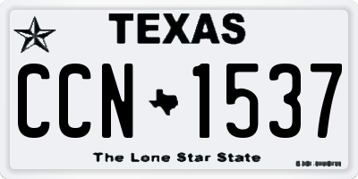 TX license plate CCN1537