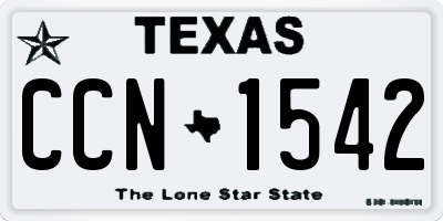 TX license plate CCN1542