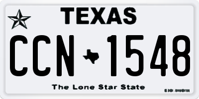 TX license plate CCN1548