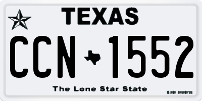 TX license plate CCN1552