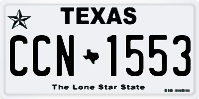 TX license plate CCN1553
