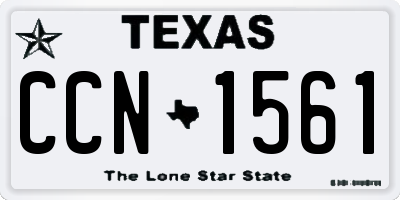 TX license plate CCN1561