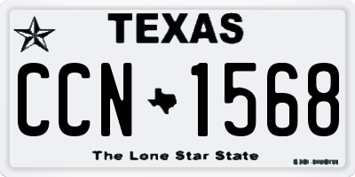 TX license plate CCN1568