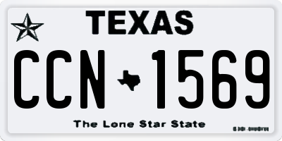 TX license plate CCN1569