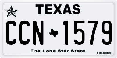 TX license plate CCN1579